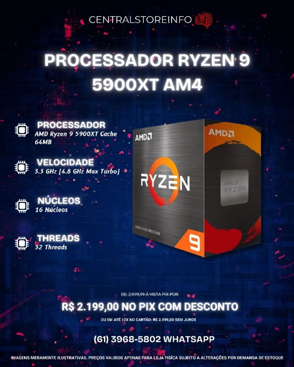 PROCESSADOR RYZEN 9 5900XT