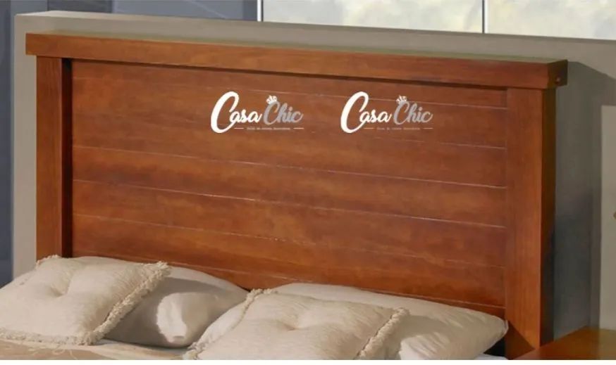 VENDO CAMA QUEEN DE MADEIRA MACIÇA NOVA - Foto 2