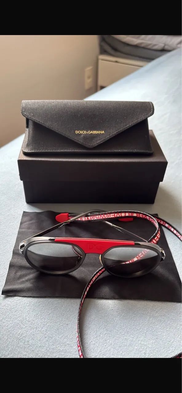 Óculos De Sol Dolce & Gabbana DG2210 Original Com Cordão E Case
