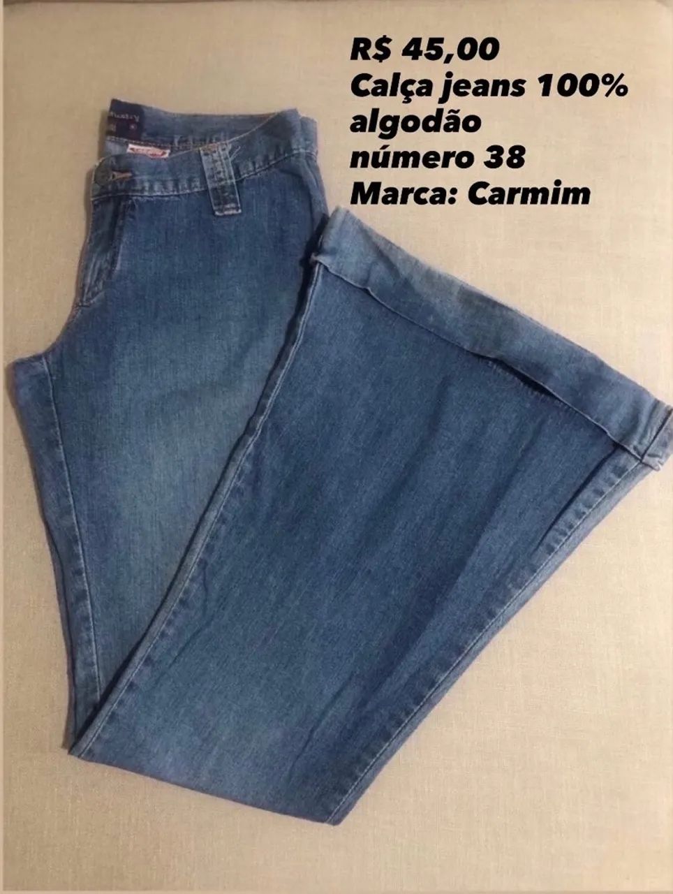 Calça jeans feminina 38 da Carmim - Foto 2