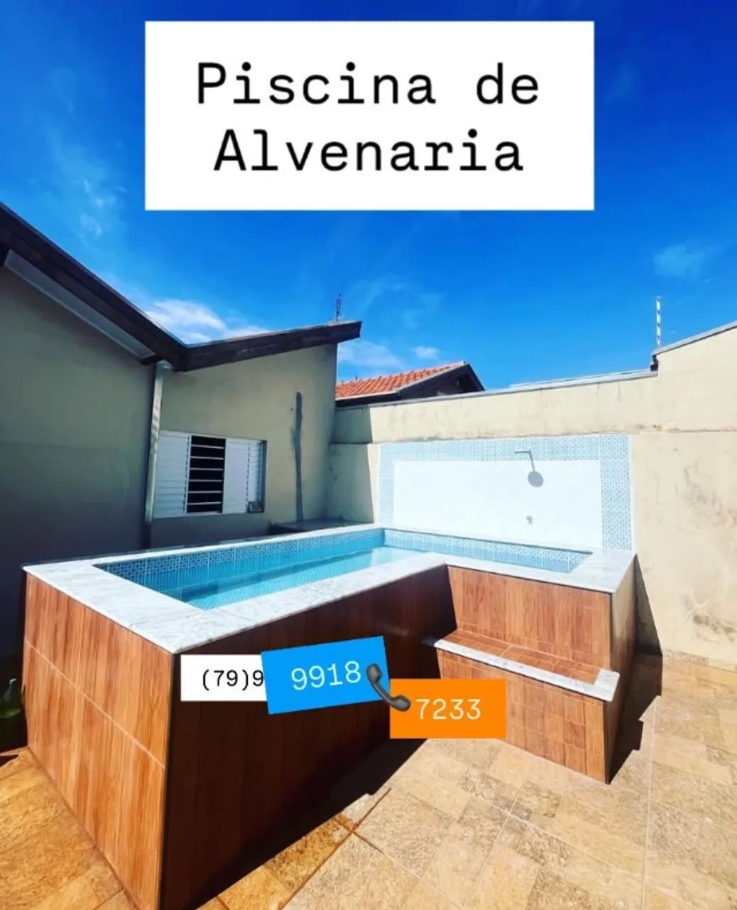 Piscina de alvenaria 