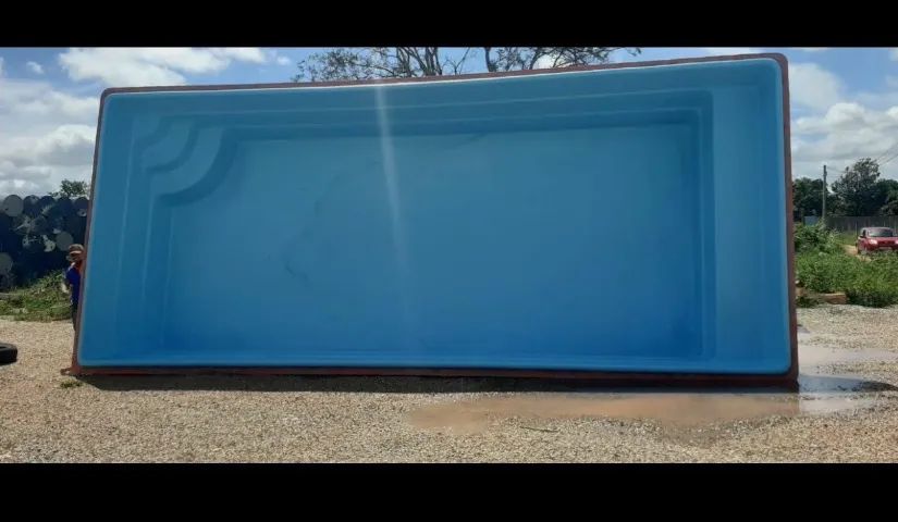 Piscina de fibra 8 metros completa 