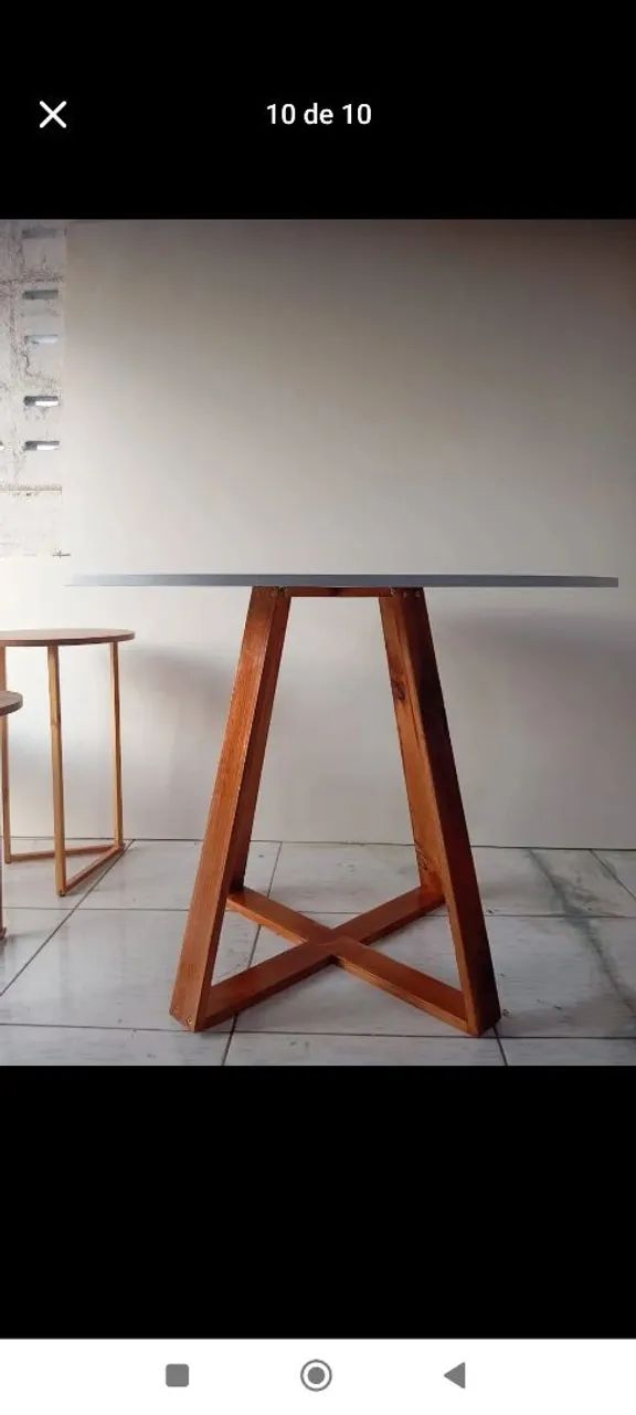 Mesas com pés entranssado para sala ou cozinha  - Foto 4