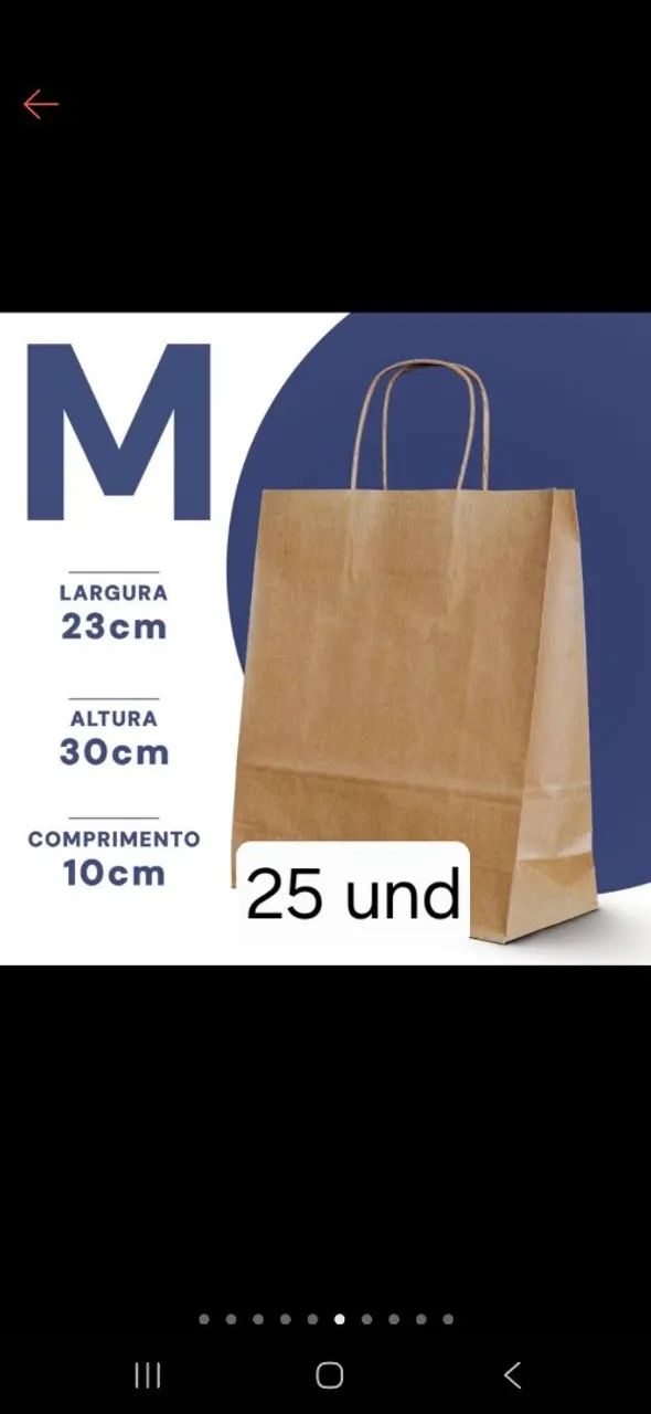 Sacola Kraft M