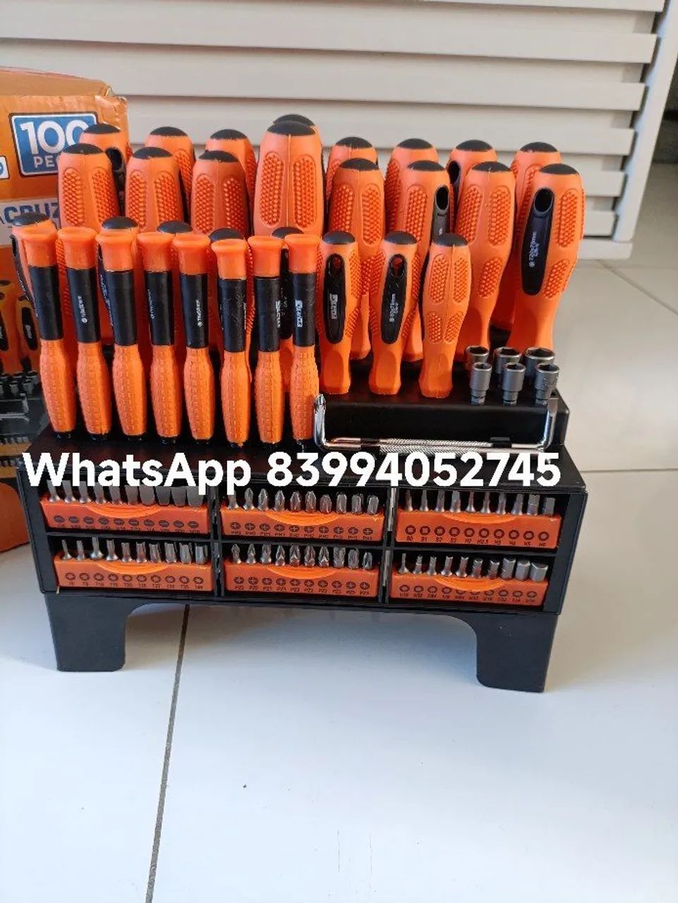 Jogo de chave fenda e Philips com 100 peças Fort G