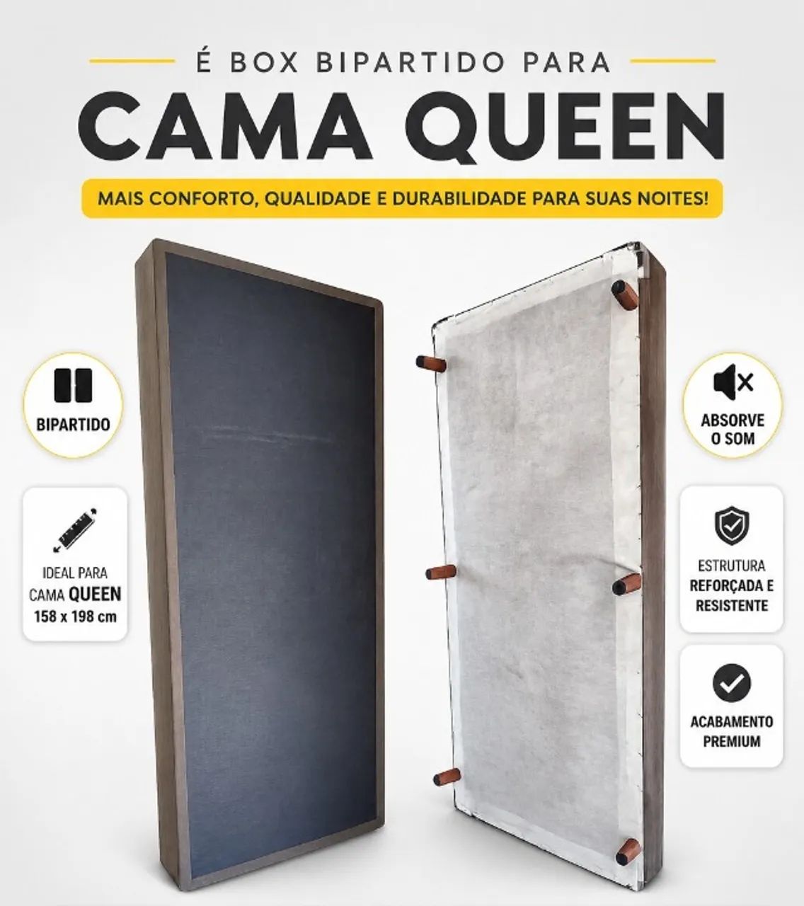 Box cama queen bipartido