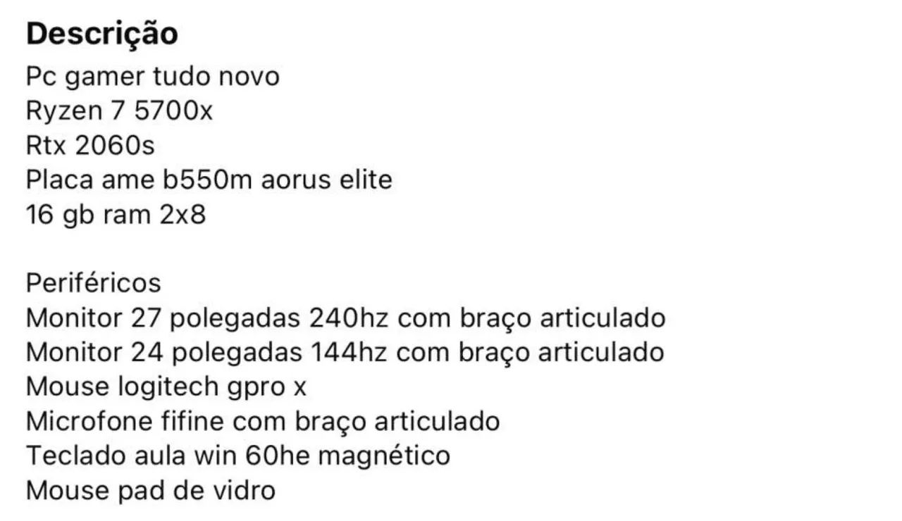 Pc gamer! Pouco mês de uso  - Foto 3