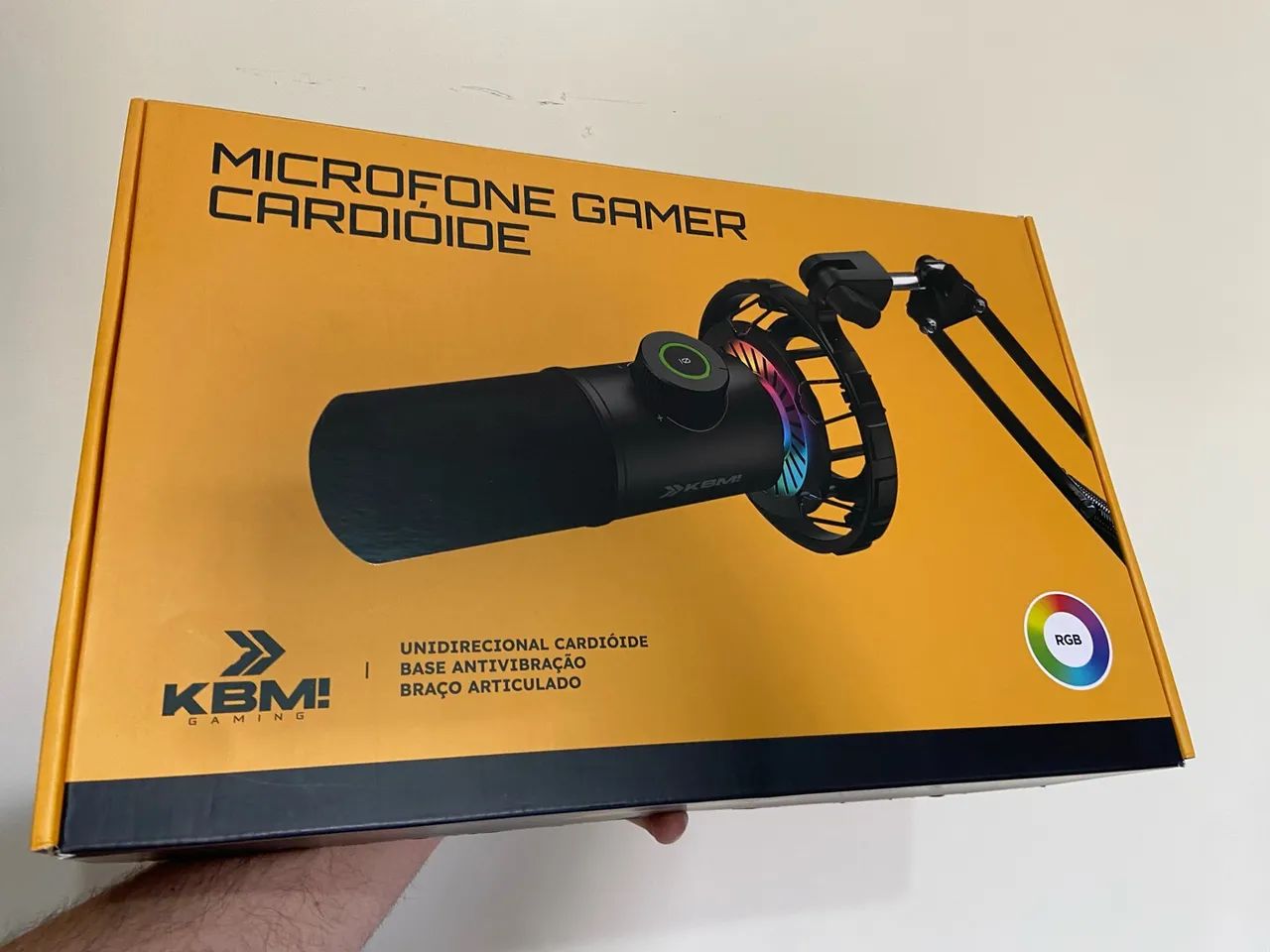 Microfone Gamer de mesa com braço articulado
