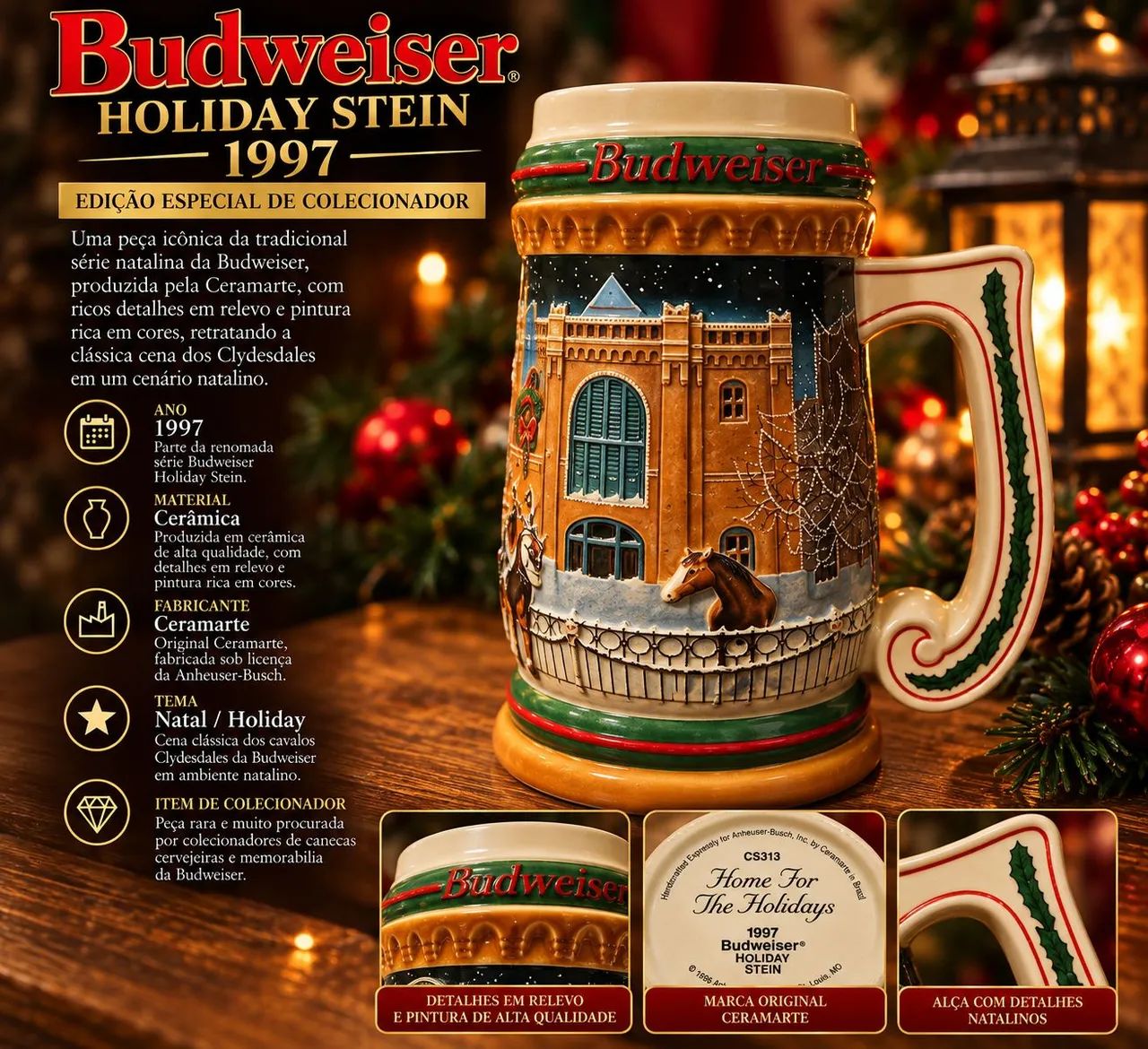 CANECA BUDWEISER HOLIDAY 1997 - Foto 2