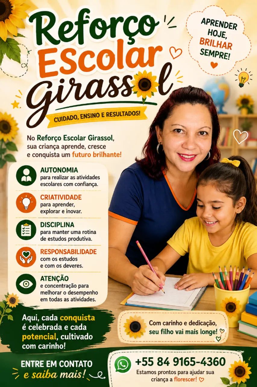 Reforço Escolar Girassol - Aulas Particulares e Acompanhamento Escolar - Foto 3