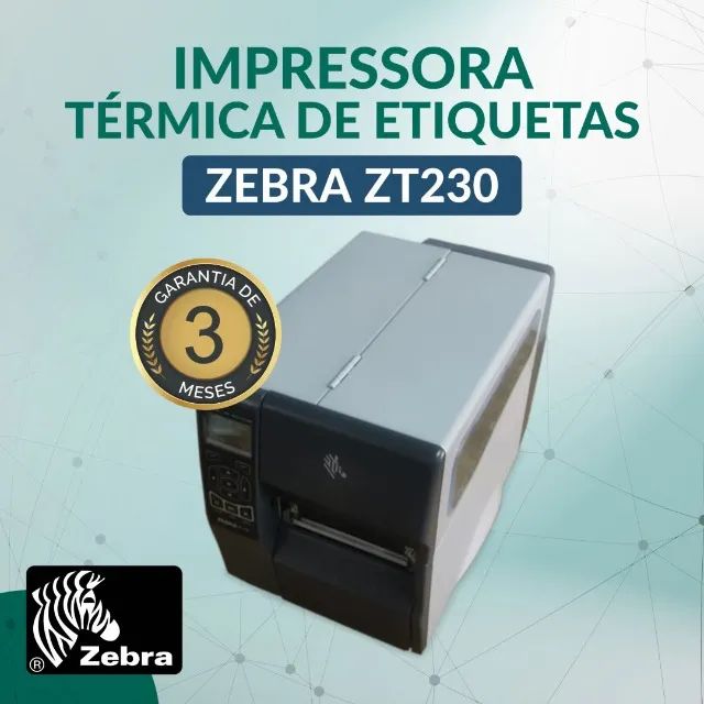 IMPRESSORA DE ETIQUETAS ZEBRA ZT230 INDUSTRIAL COM REDE