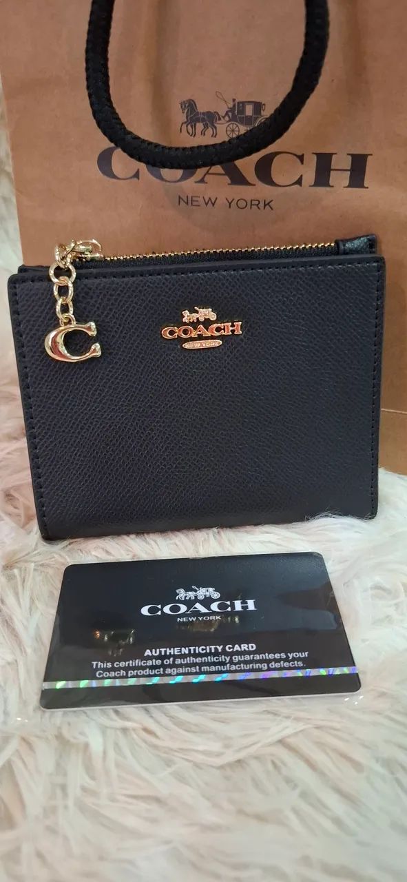 coach preta com porta moedas nova - Foto 4