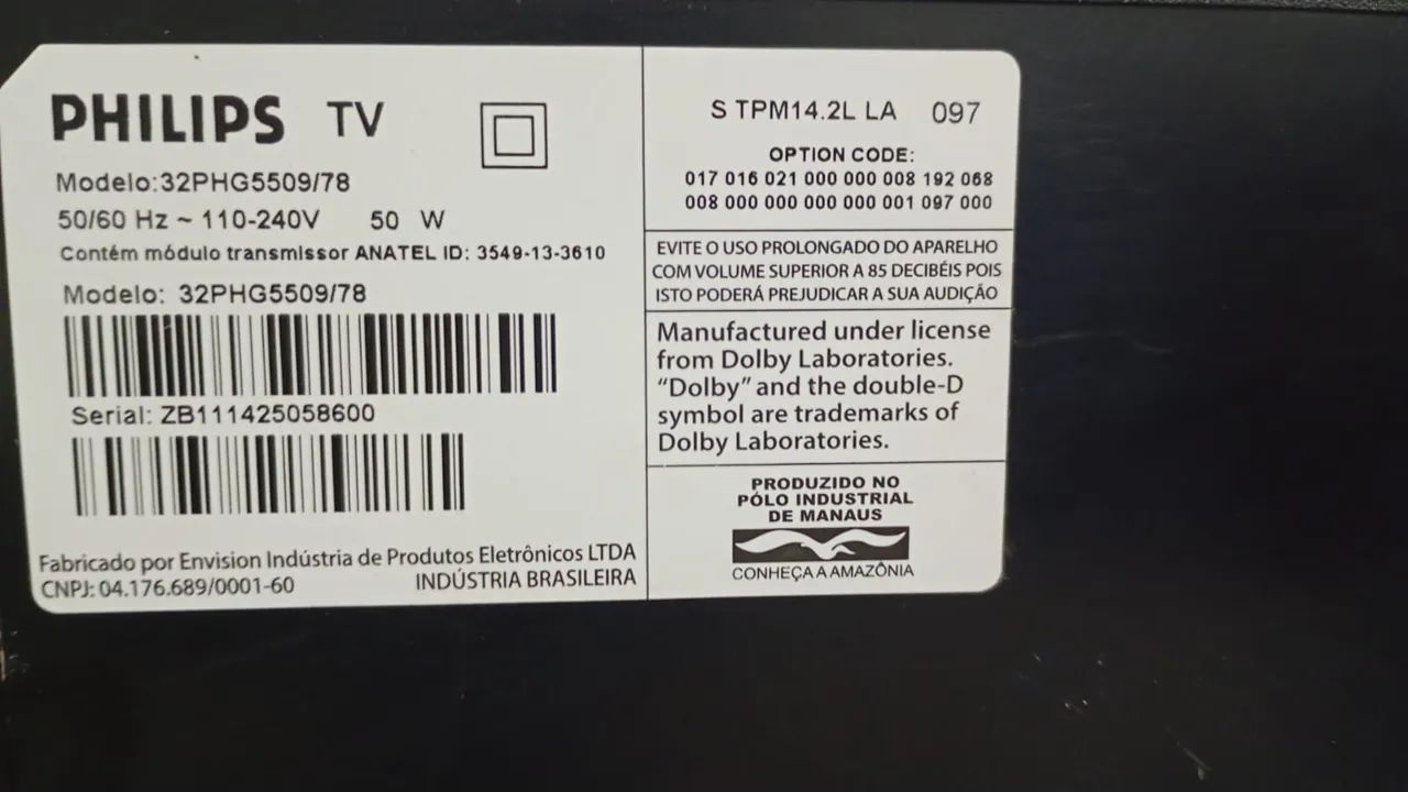 Tv Philips smart 32 polegadas com tela quebrada  - Foto 2