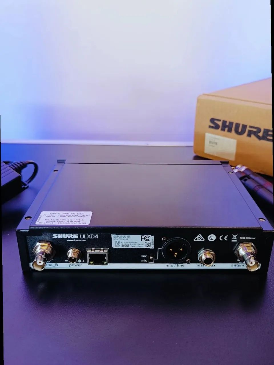 Microfone Sem Fio Original Shure ULXD24 SM58 J50 Profissional  - Foto 3