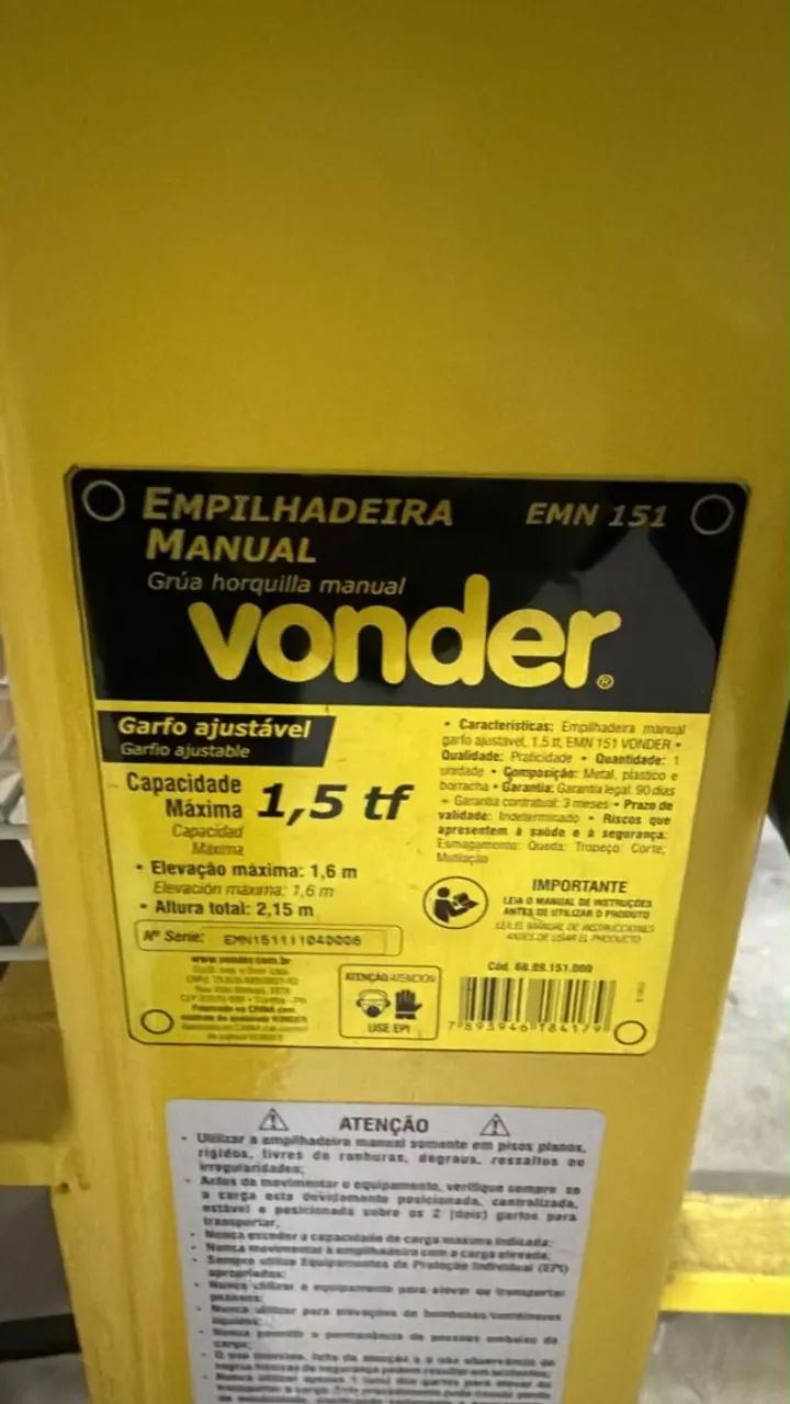 Empilhadeira Manual Vonder. - Foto 3