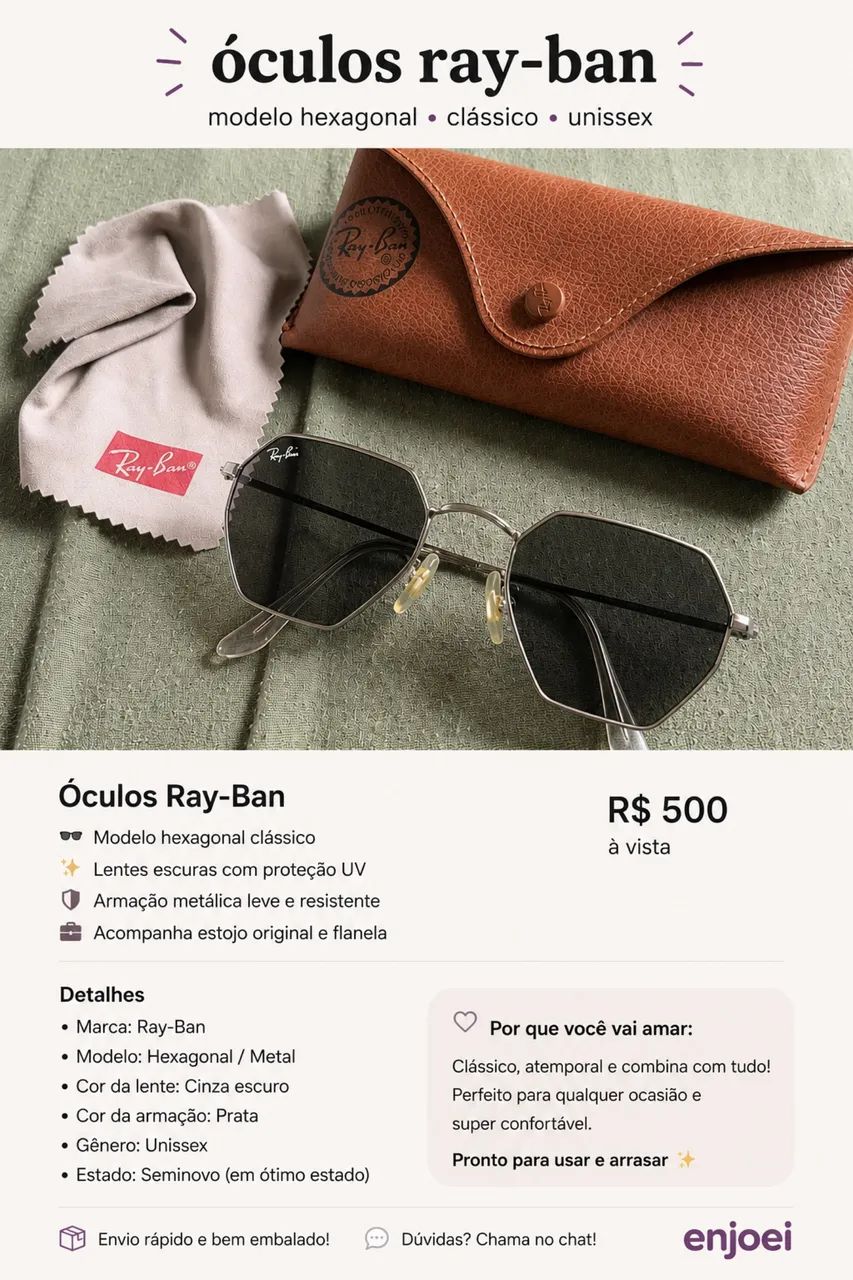 Óculos Ray Ban  - Foto 3