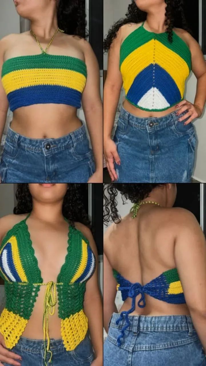 Blusa Brasil Crochê  - Foto 4