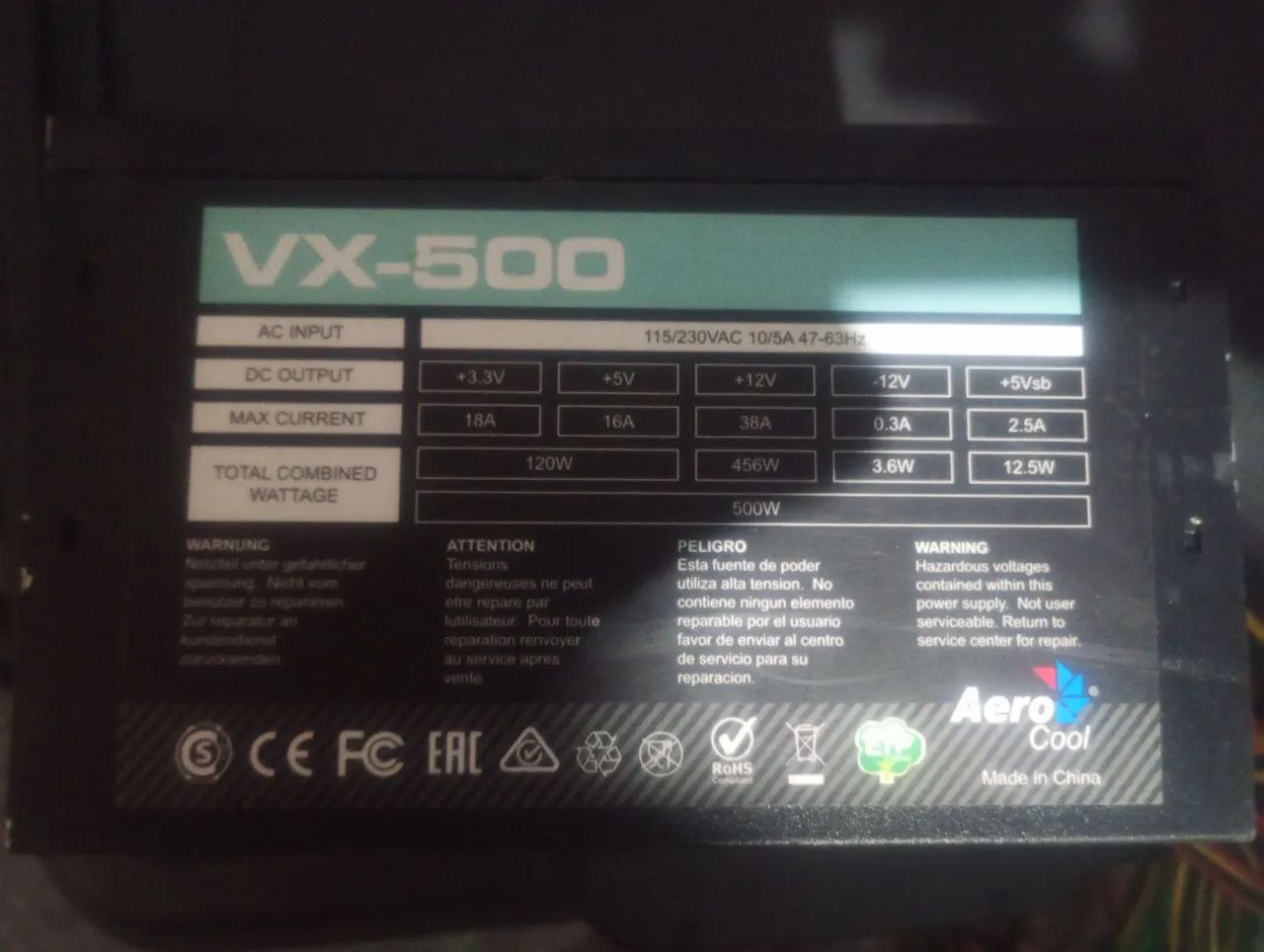 Fonte Vx 500 aerocool - Foto 2