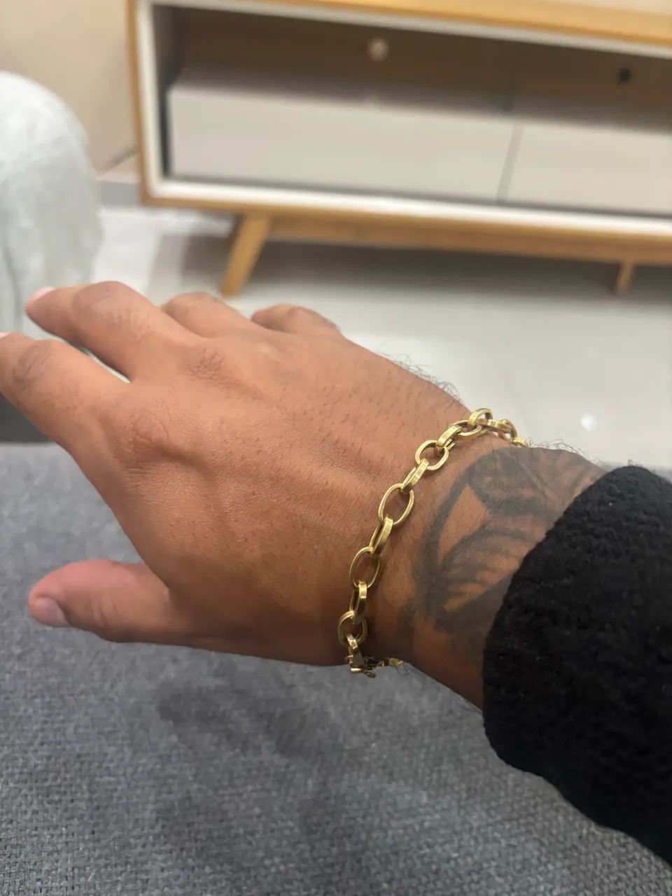 Pulseira de ouro oca 10,7g