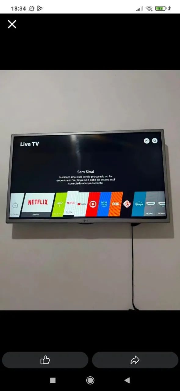 Televisão smart sem defeito 