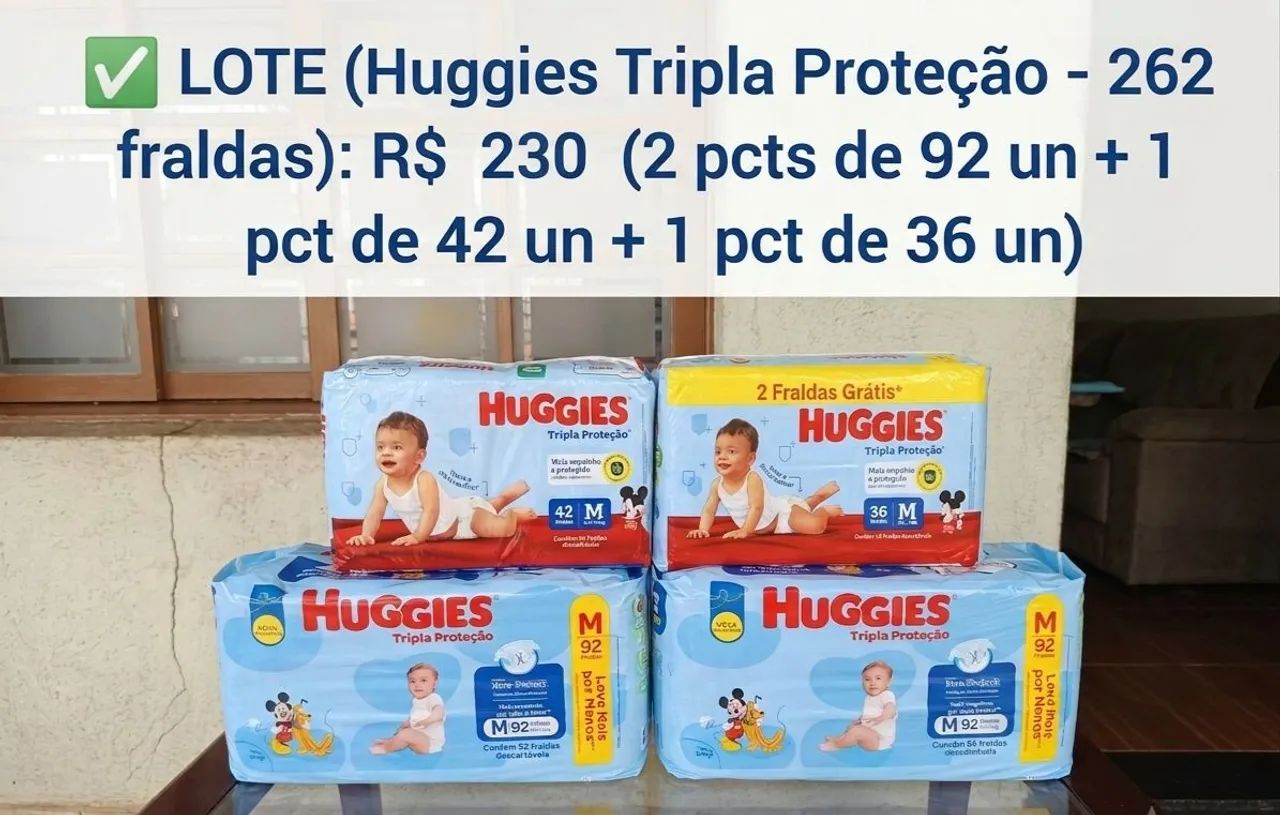 Lote fraldas M