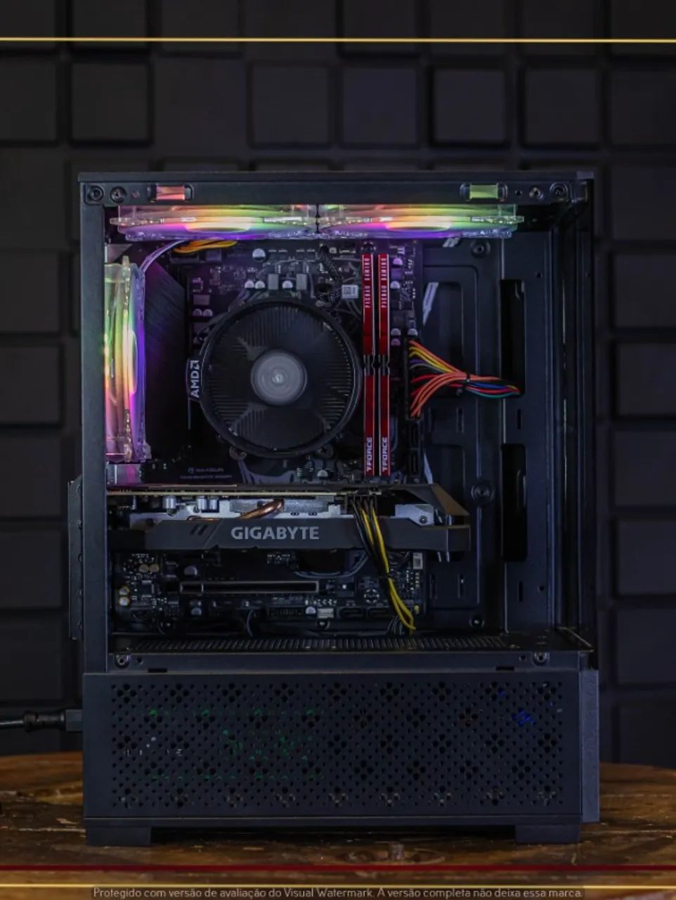 Computador Gamer Ryzen 5 5500, 16gb, 512gb NVMe, GTX 1660 Super, Fonte 500W, Gab. TGT - Foto 3