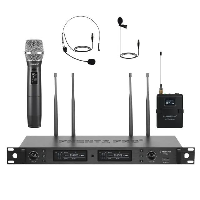 MICROFONE SEM FIO BASTÃO + HEADSET/LAPELA