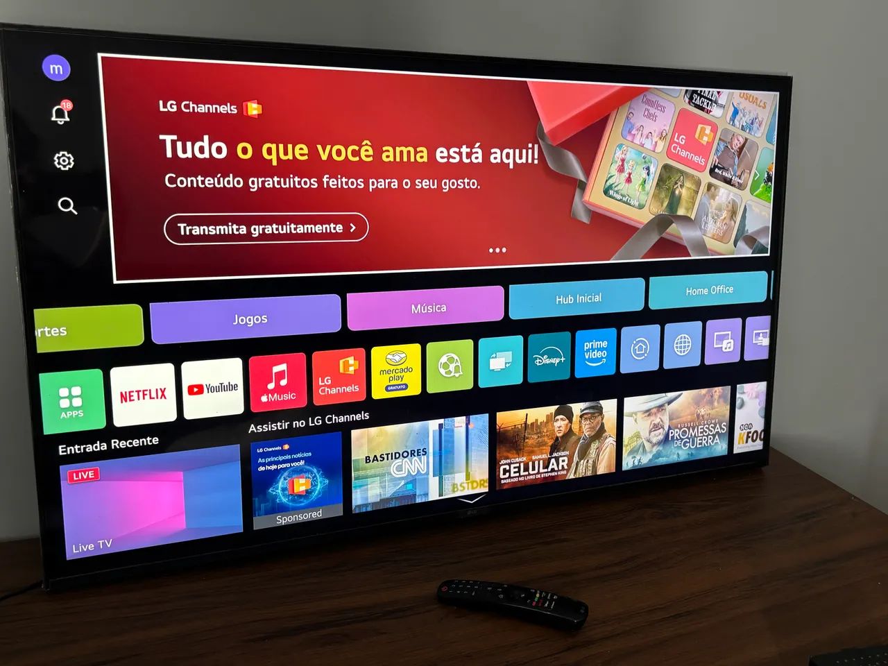 ?Smart TV LG 50? 4K UHD UR8750 | Magic Remote | Wi-Fi | webOS | HDR | Impecável? - Foto 4