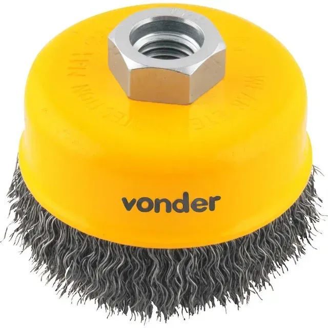 Escova tipo copo 3" ondulada, VONDER