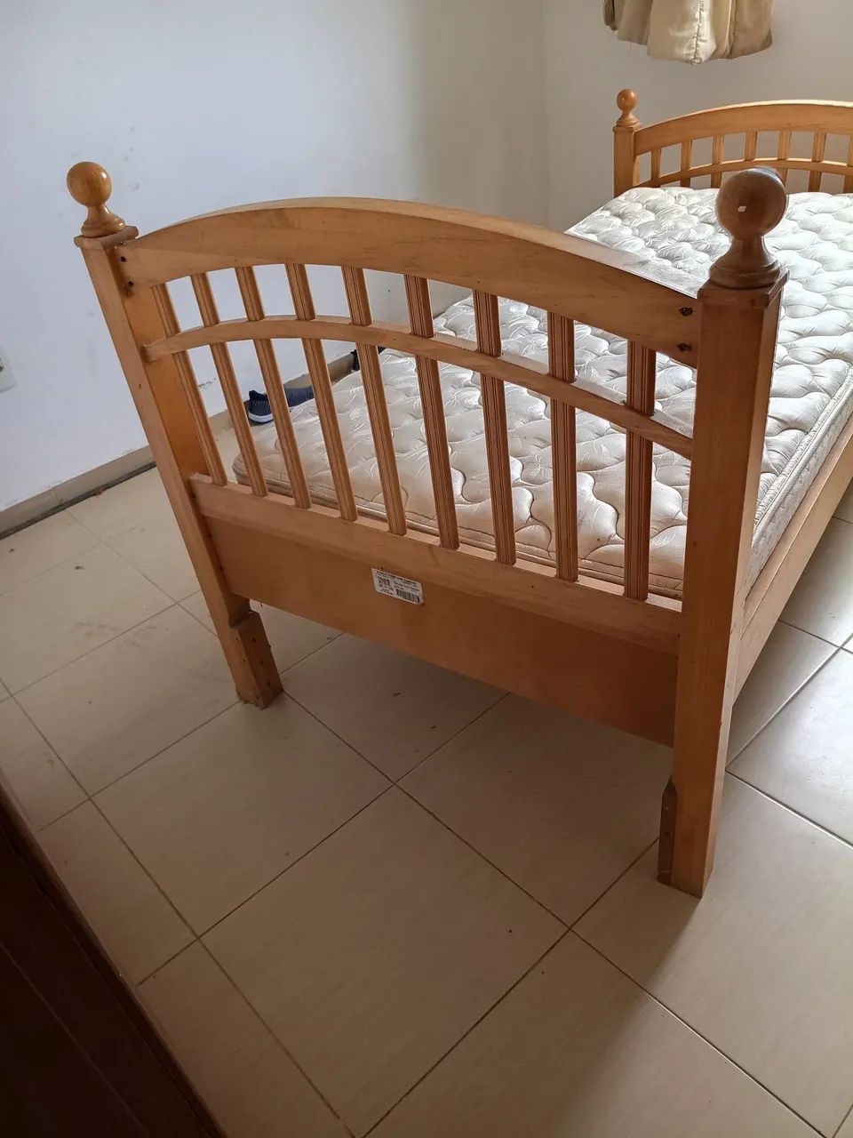 Cama Solteiro Madeira Pura - Foto 4