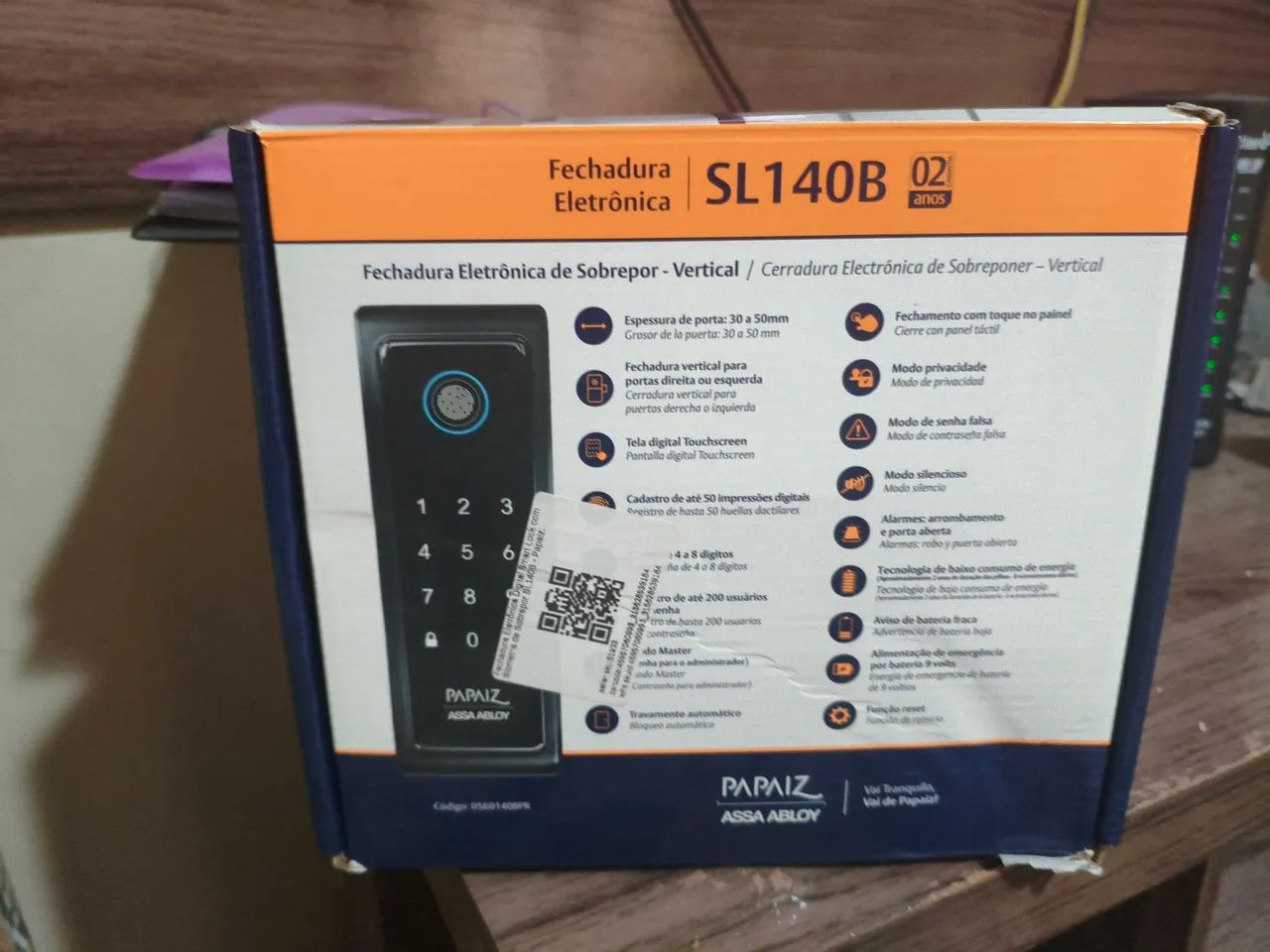 Fechadura Papais Sobrepor com Biometria 