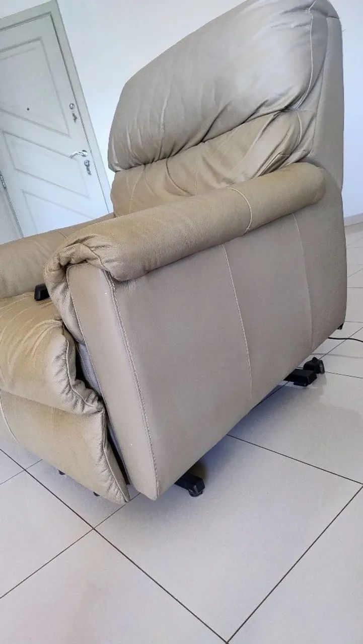 Poltrona elétrica reclinável 110w couro legítimo  - Foto 2