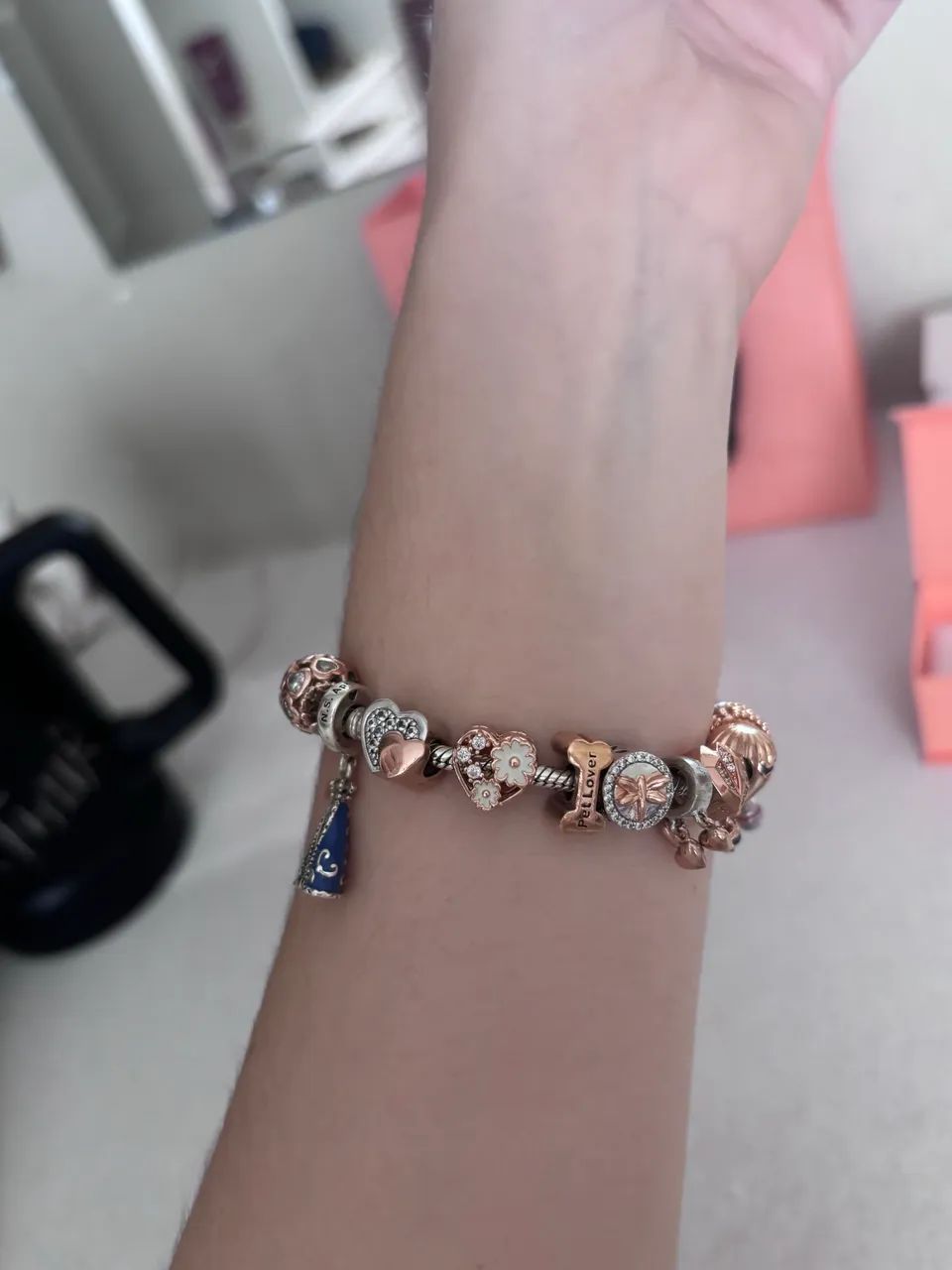 Pulseira Pandora Original Completa com 12 Charms + Caixa | Prata 925 - Foto 2