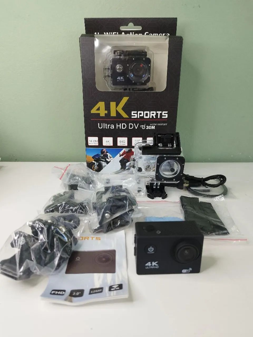 Câmera de ação 4K + Acessórios e suportes (NOVA) - Foto 2