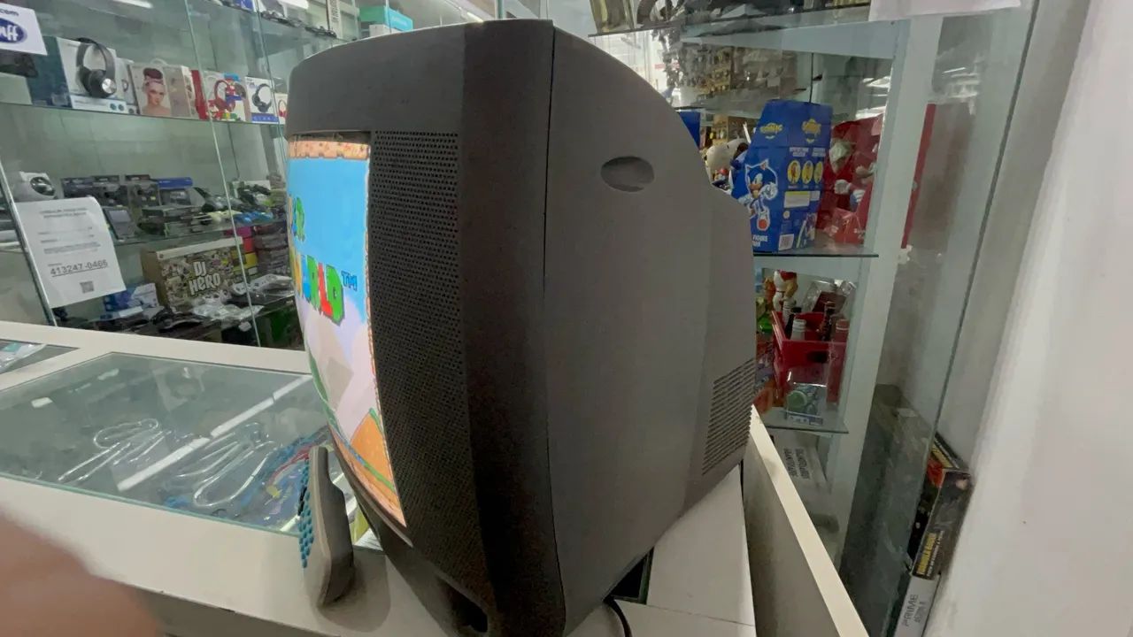 Tv crt tubo Phillips 14 polegadas retrogamer av e controle remoto  - Foto 4