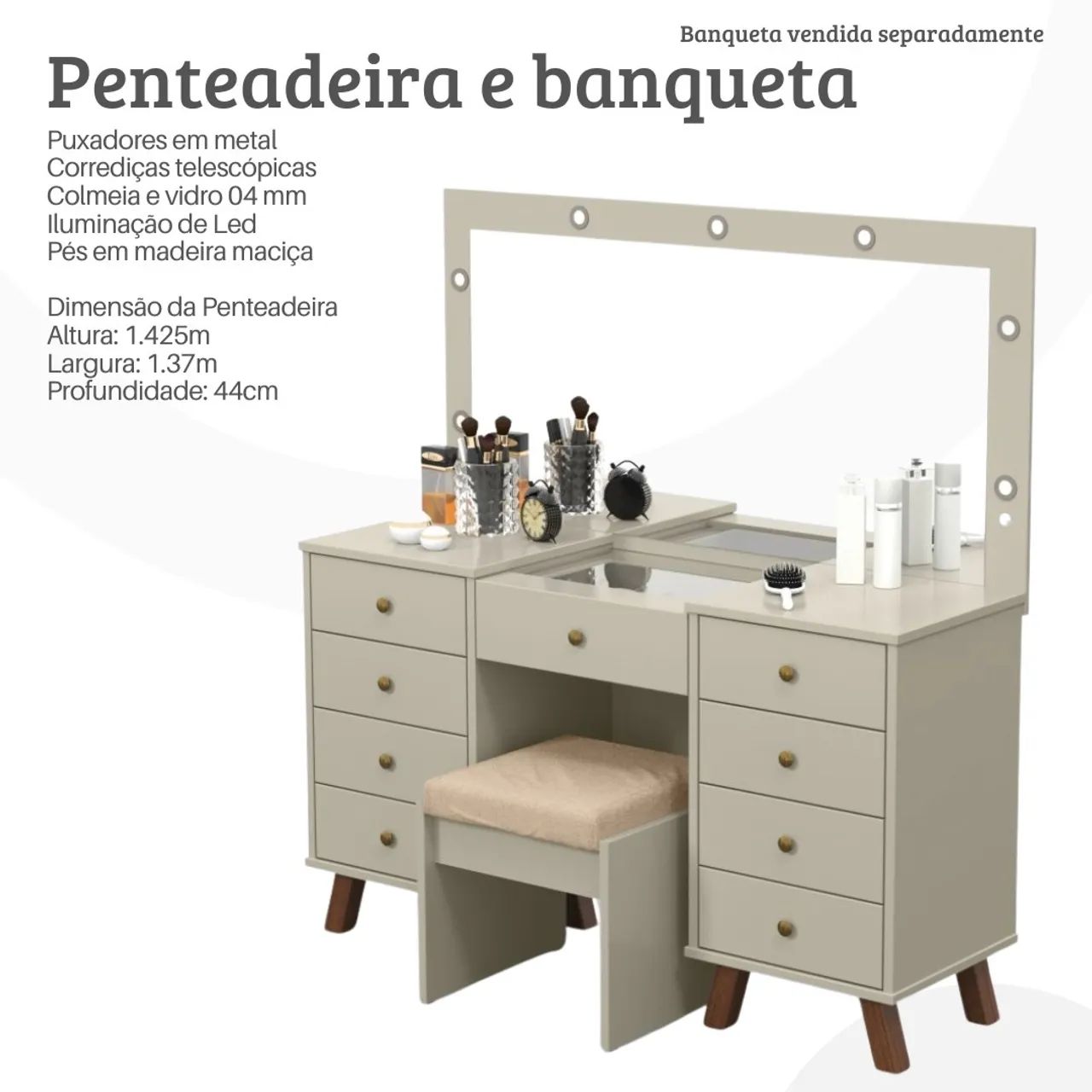 Penteadeira Solare com banqueta - Promoção  - Foto 2