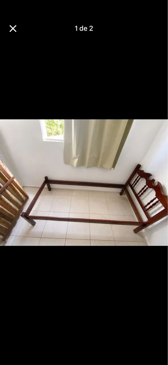 Vendo cama solteiro + acompanha colchão 