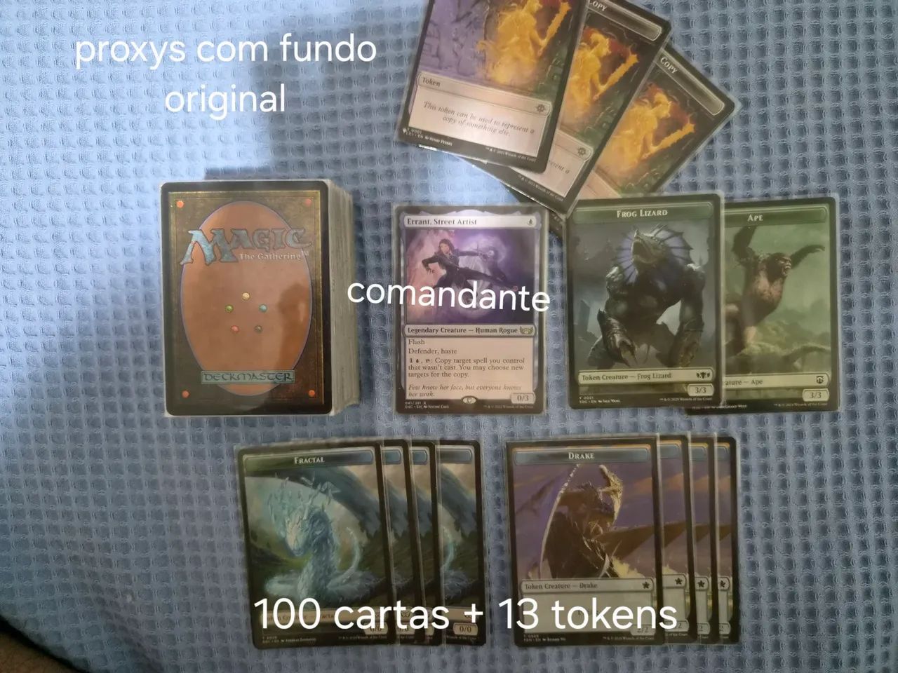 Deck Comander Monoblue Magic MTG - Combo Cópia (DeckProxy+100sleves - VEJA A DESCRIÇÃO) 