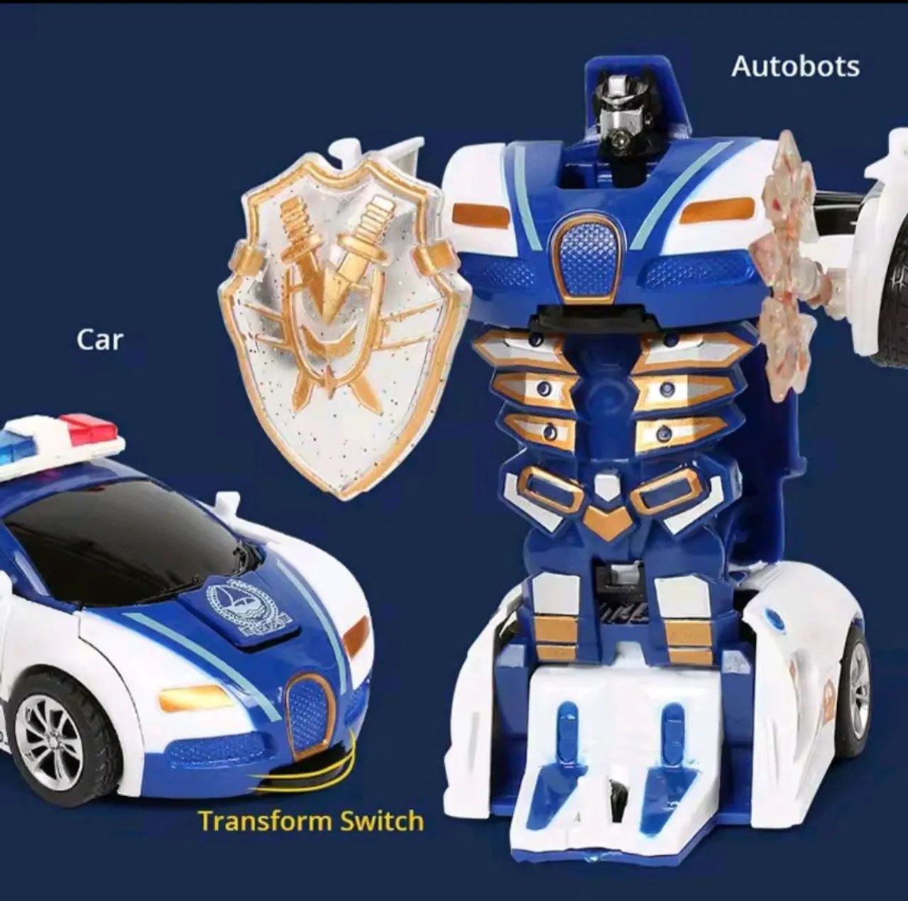 Carro da polícia que se transforma em robô  - Foto 2