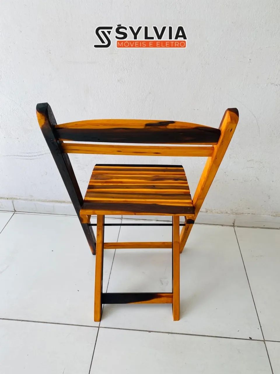 Cadeiras dobráveis envernizadas  - Foto 4
