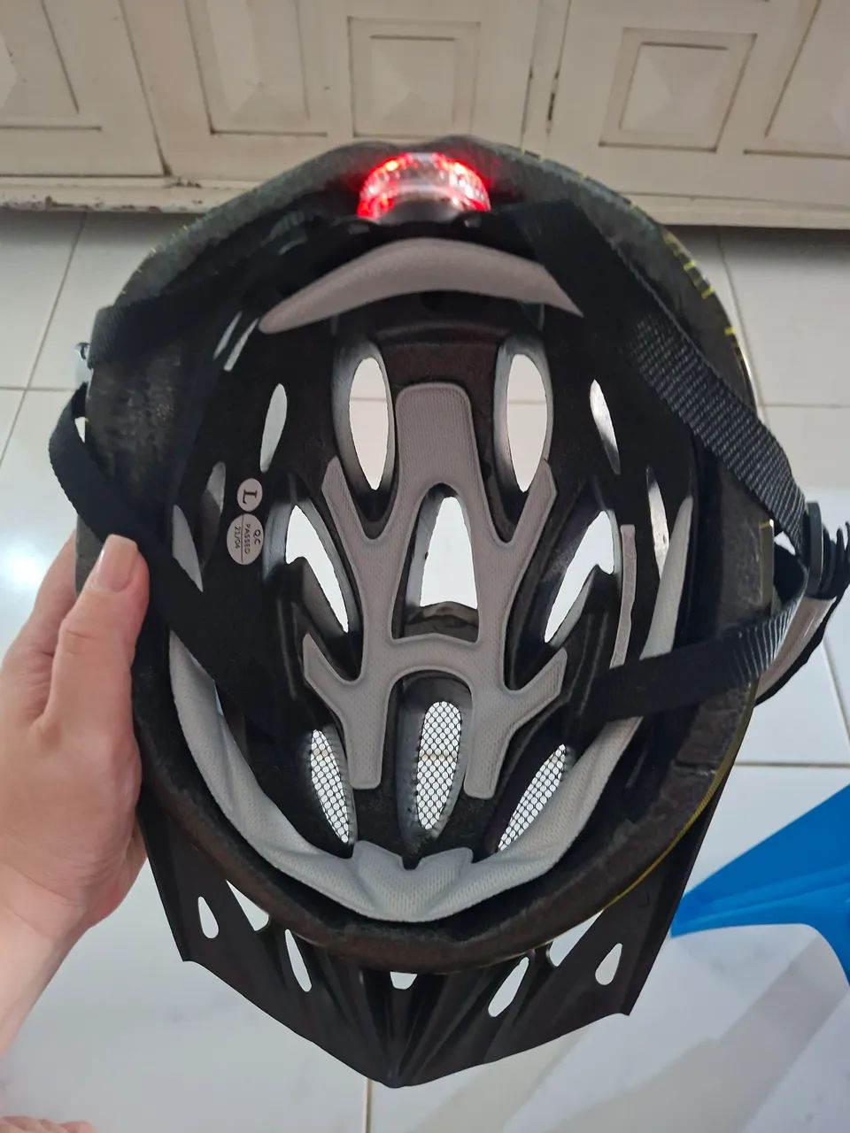 Capacete TSW Raptor Ill Com Luz LED e Viseira Removível, Amarelo G - Foto 4
