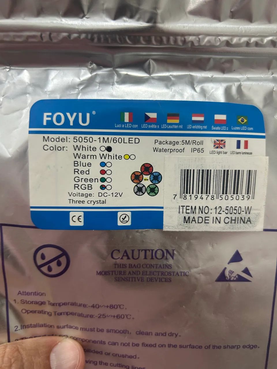 Fita led 5mts nova na caixa