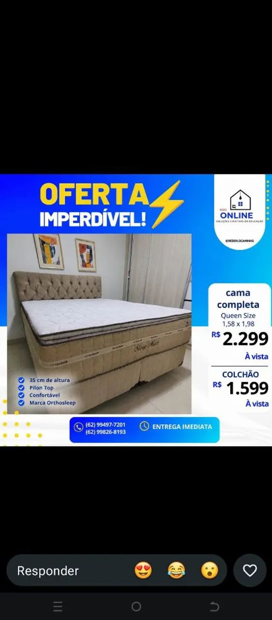 Cama Queem compreta
