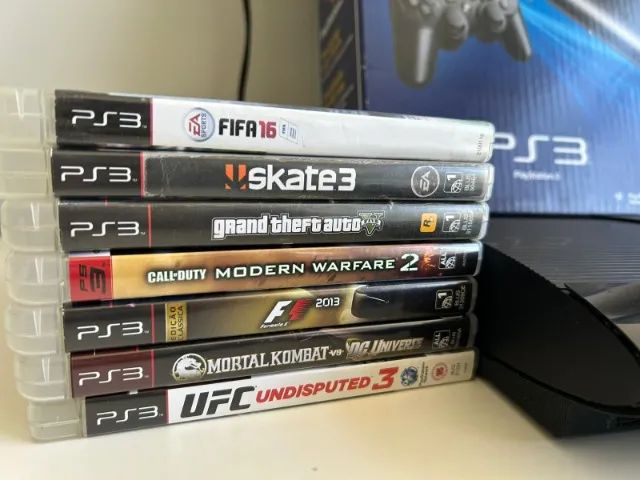 PS3 Super Slim 250Gb + 2 controles + 7 jogos - Foto 3