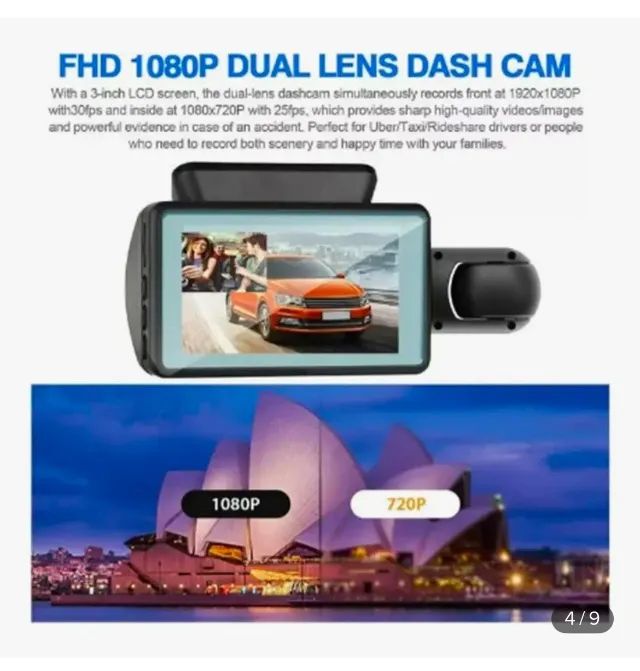 Camera Veicular Blackbox DVR Hd Alta Qualidade Com Display - Foto 3