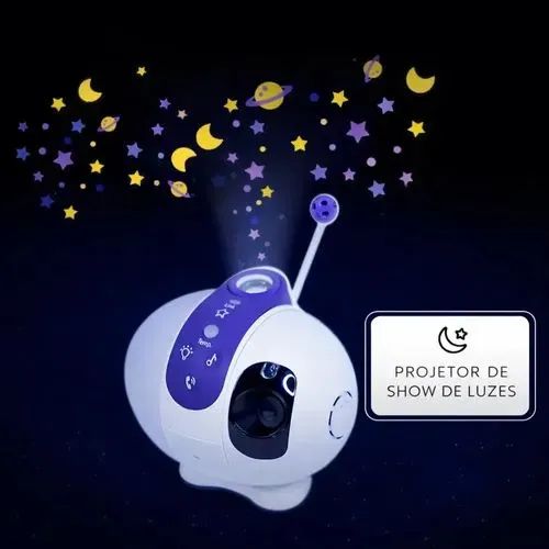 Câmera wi-fi babá eletrônica Tectoy, projetor de estrelas, canção de minar, abajur, tempo - Foto 2