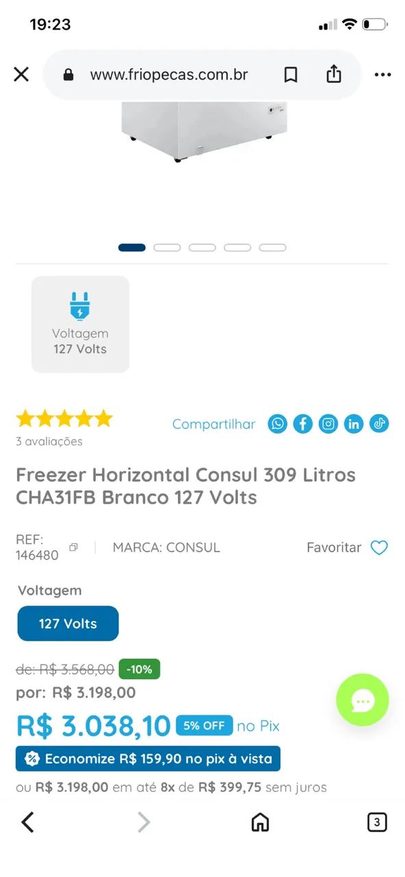 Freezer horizontal cônsul 309 litros  - Foto 3