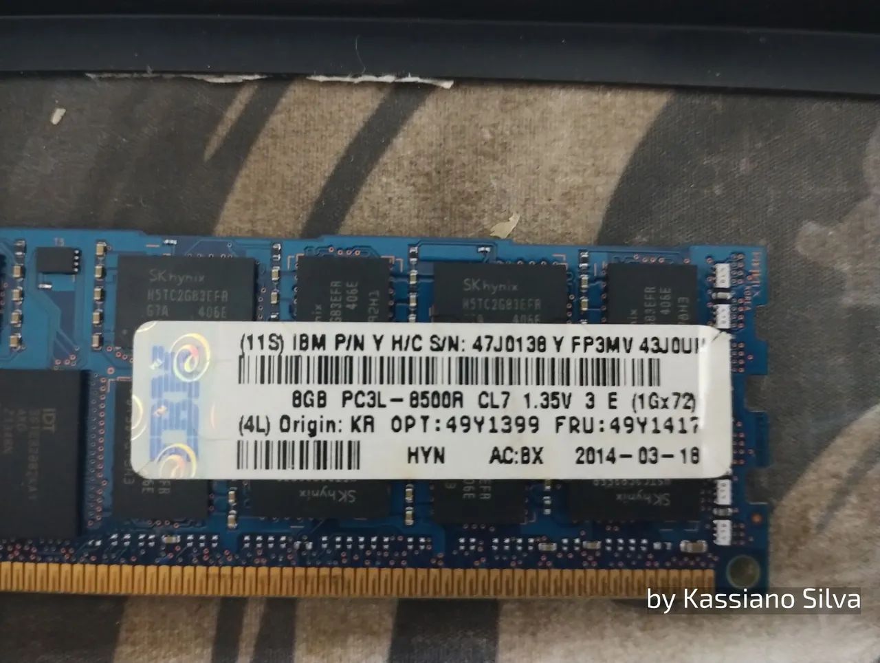 Memória 8gb-ddr3/8500/Ecc-registrada IBM servidor - Memória RAM