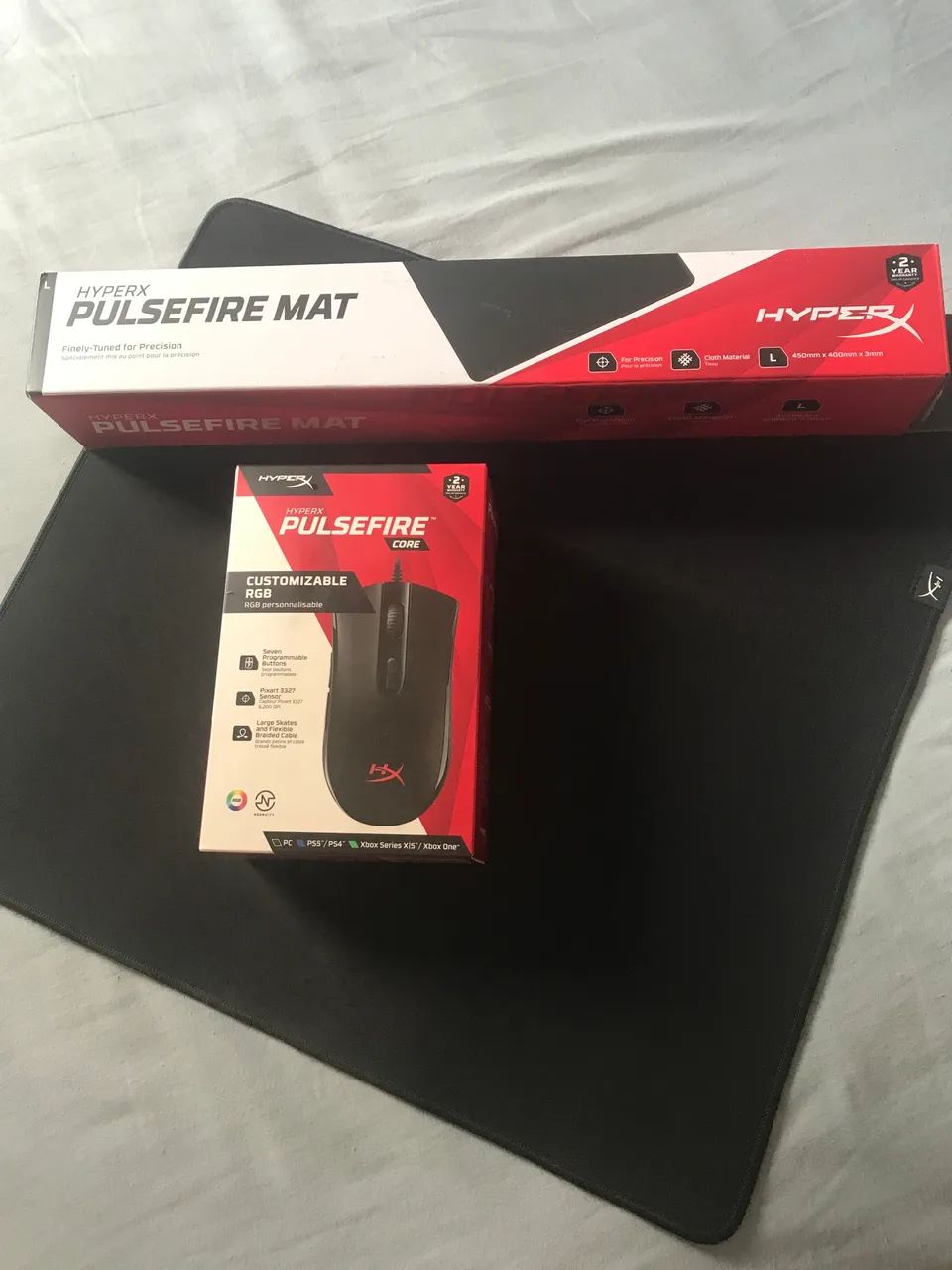 Kit Mouse e Mousepad HyperX Pulsefire