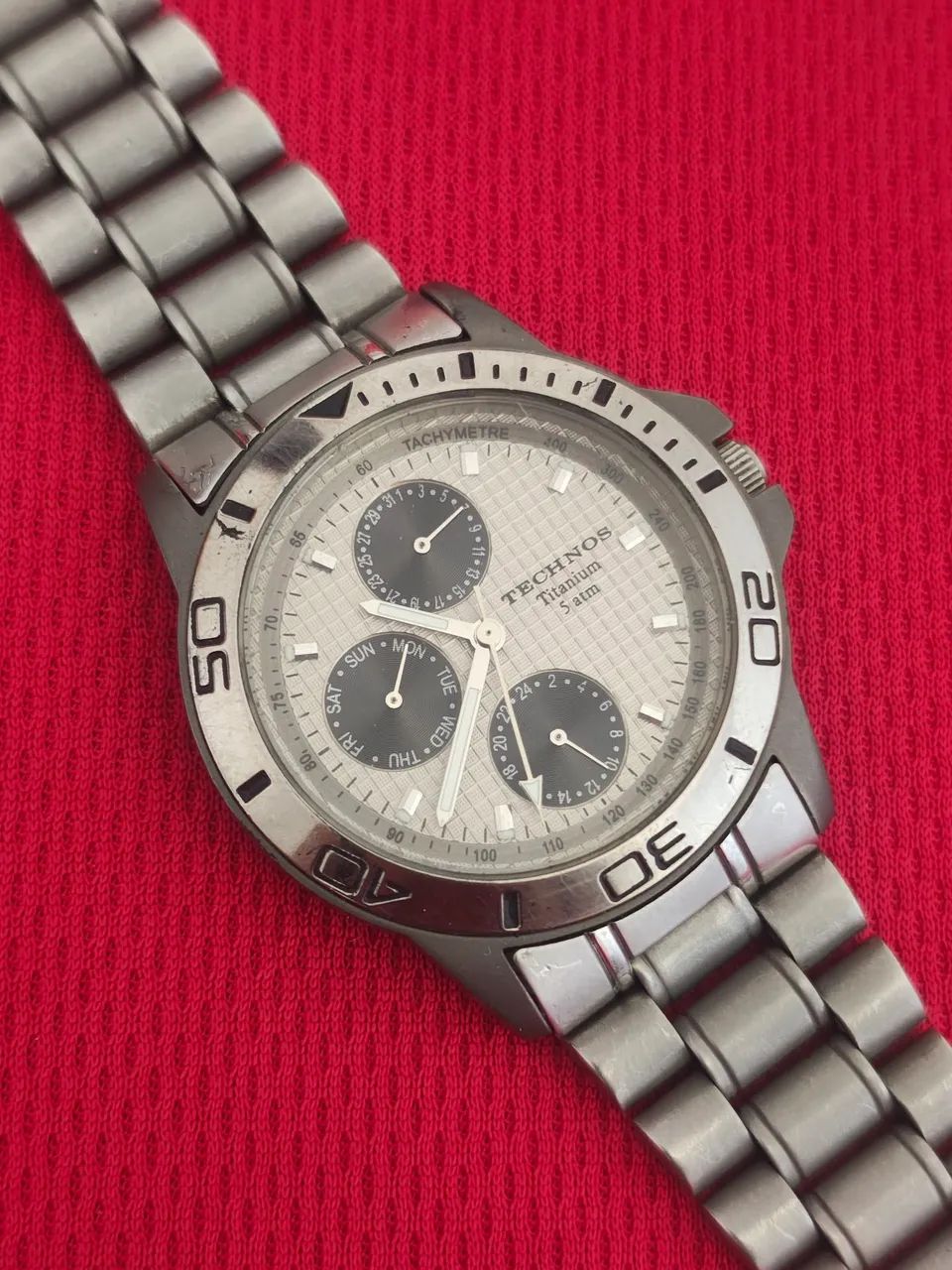 Relogio Technos Titanium 6P27 Multifunção Quartz anos 2000 vintage.<br> - Foto 2